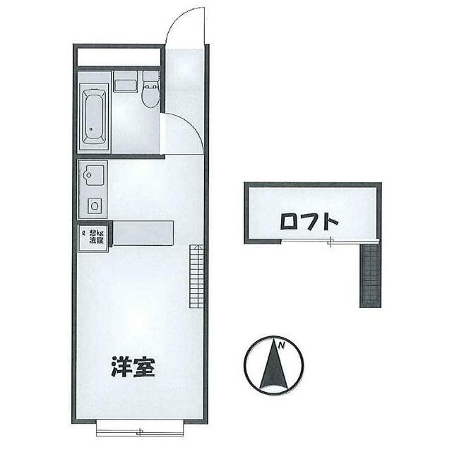 ベルピア中原 207号室 間取り