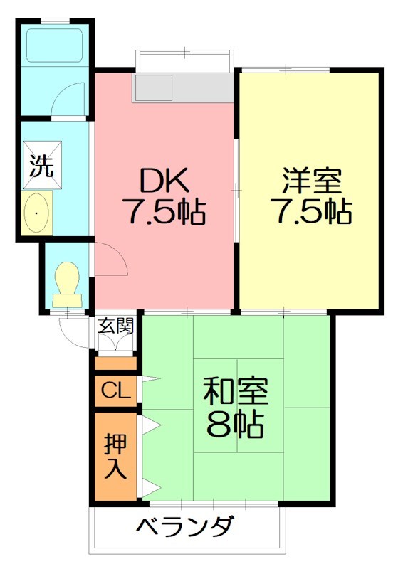 パークサイド  202号室 間取り