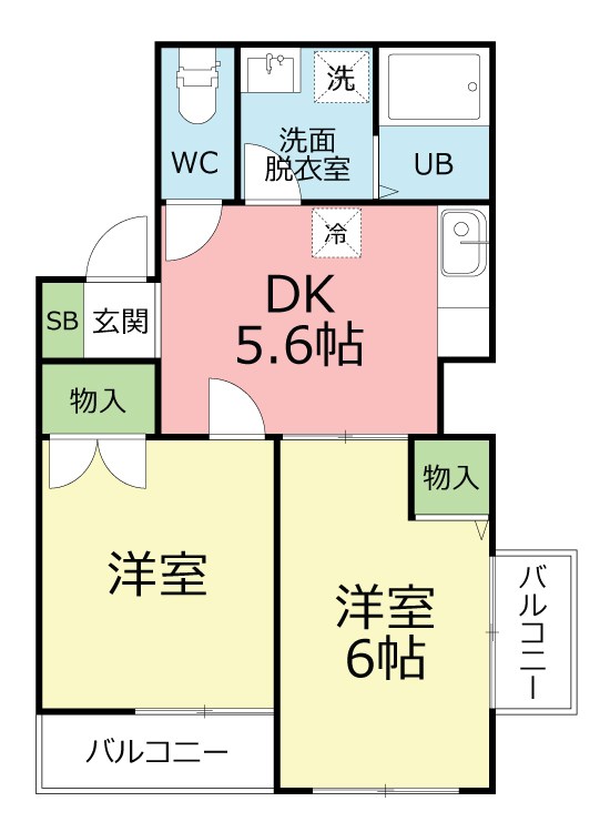プランドール大磯B 203号室 間取り
