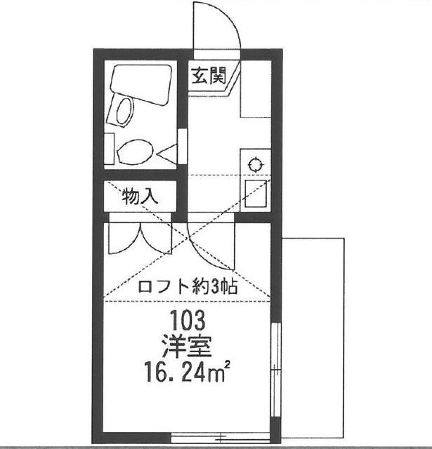 ポルテシャンス 103号室 間取り