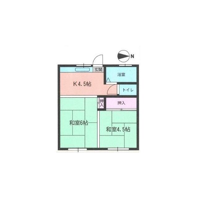 平塚市　山下　賃貸アパート 203号室 間取り