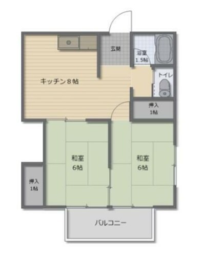 日吉ハイツ 2F号室 間取り