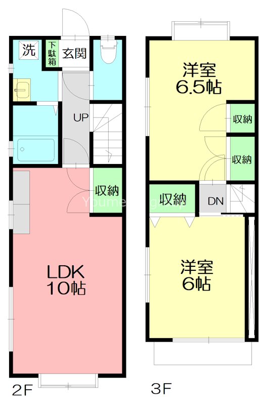 荒井ビル 2F-WEST号室 間取り