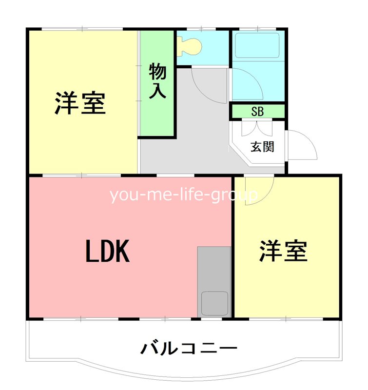 サンパレス湘南Ⅰ 304号室 間取り