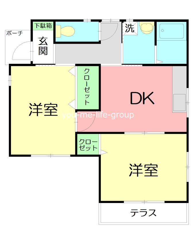 ｙｕｕｋｉハウス 2号室 間取り