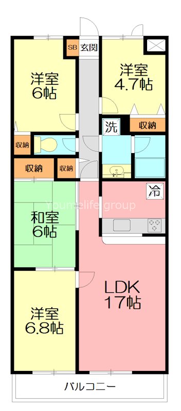 ダイアパレス湘南ヒルズ二宮 103号室 間取り