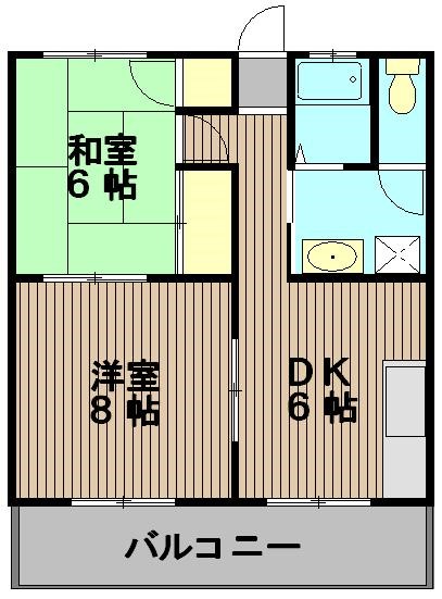 コーポ花井  203号室 間取り
