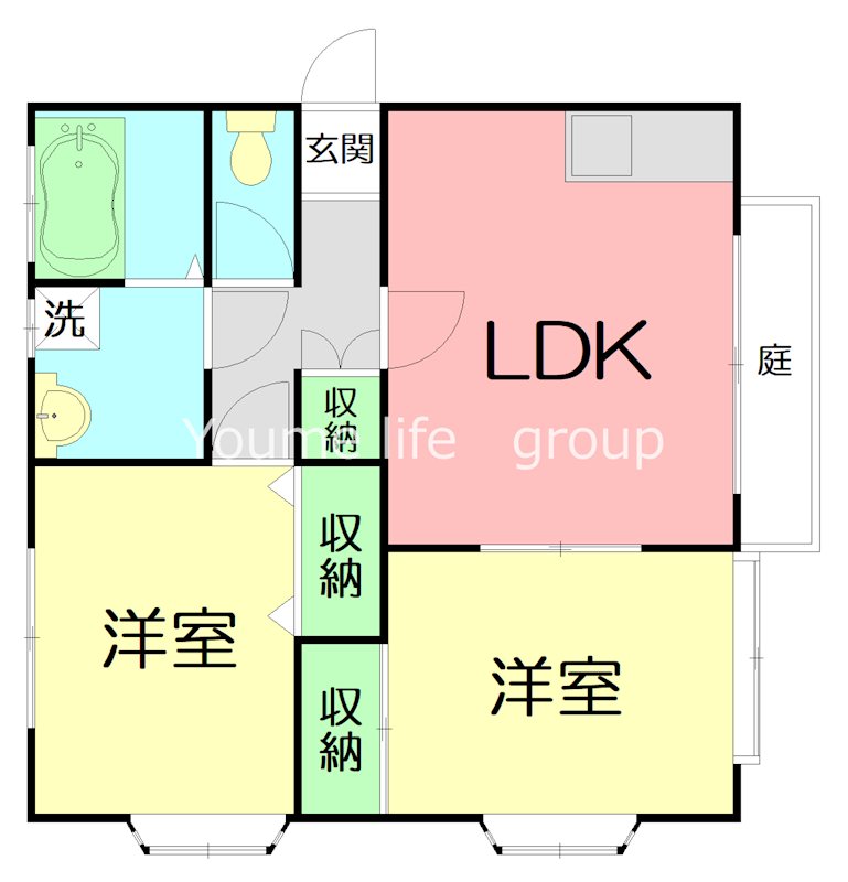 Kハイム参番館 102号室 間取り