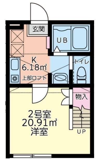 メゾンクレア 102号室 間取り