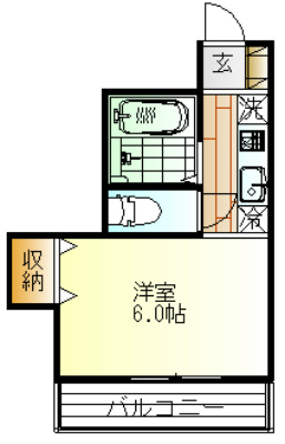 上大槻ハイツ 203号室 間取り
