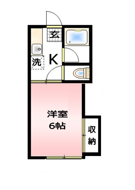 第2コーポ萩山 3号室 間取り