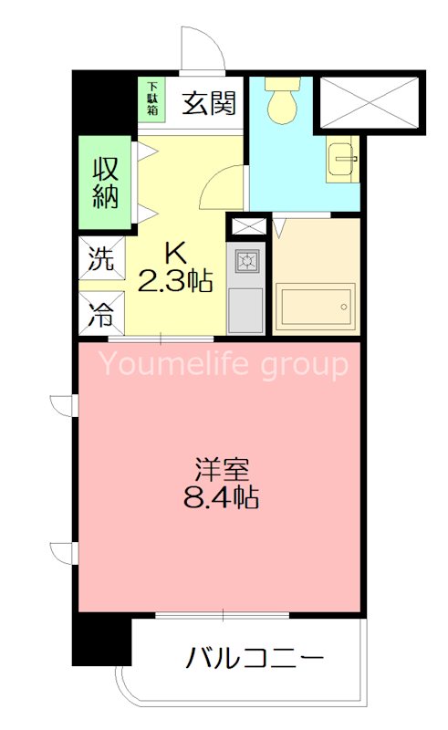 レザンヴェルジェ 103号室 間取り