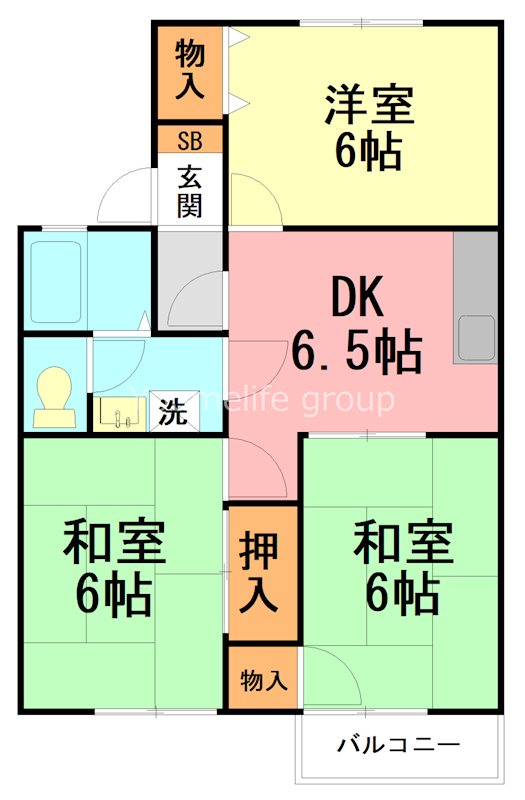 プラムハイツA 203号室 間取り