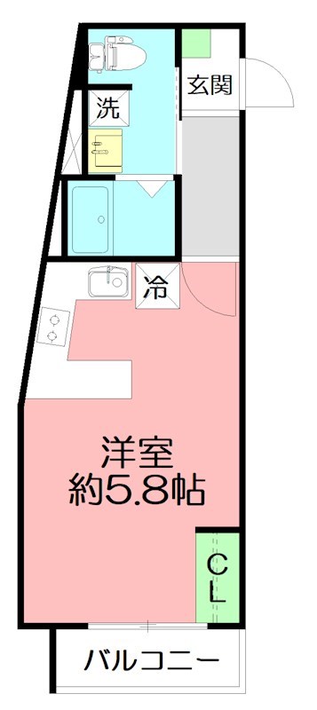 パラディメゾンあふり 103号室 間取り