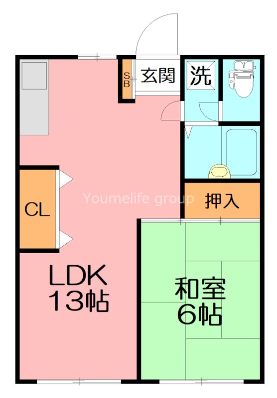 コーポビオラセア 106号室 間取り