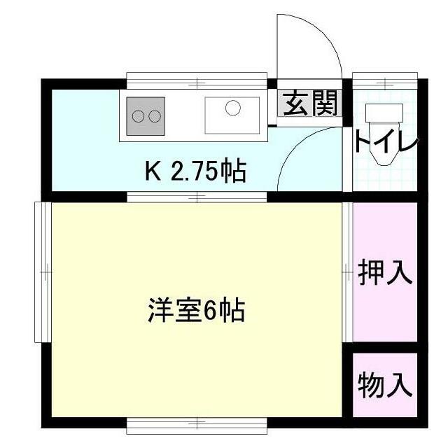 平塚市馬入本町アパート 102号室 間取り
