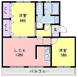 桃山コーポ1号棟 102号室 間取り