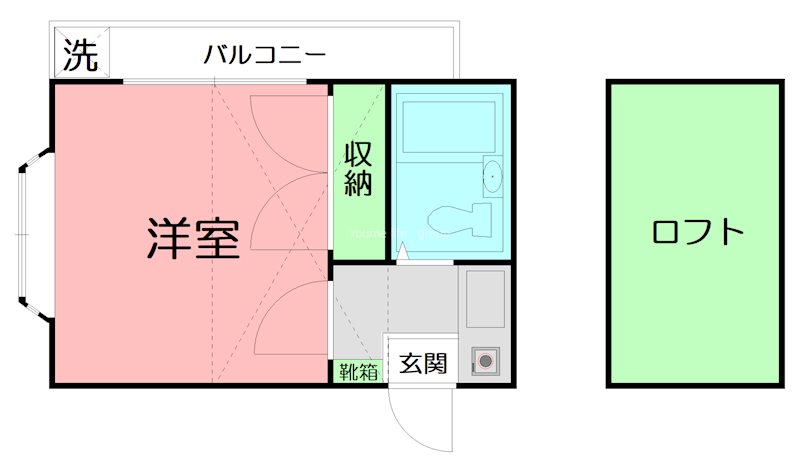 スカイソラーレ 101号室 間取り