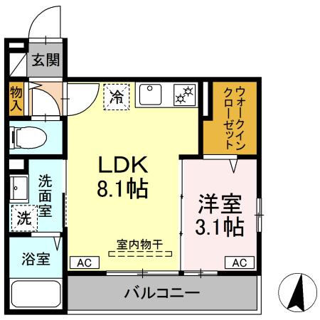 クローネ湘南 302号室 間取り