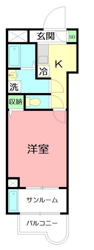 ビオトープ・モエ 205号室 間取り