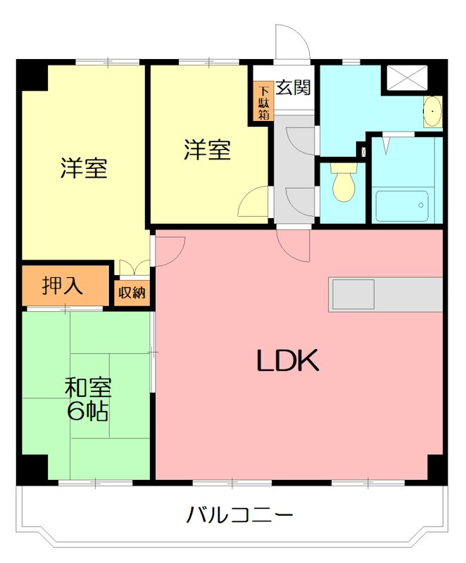 エクセル伊勢原 402号室 間取り