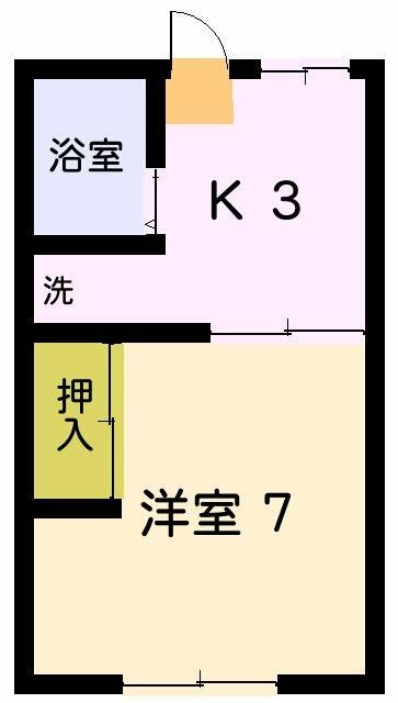 ヴィラ石原B棟 203号室 間取り