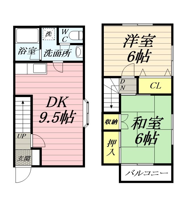 関テラスハウス 102号室 間取り