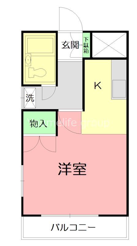 ロッキーホーム扇町 101号室 間取り