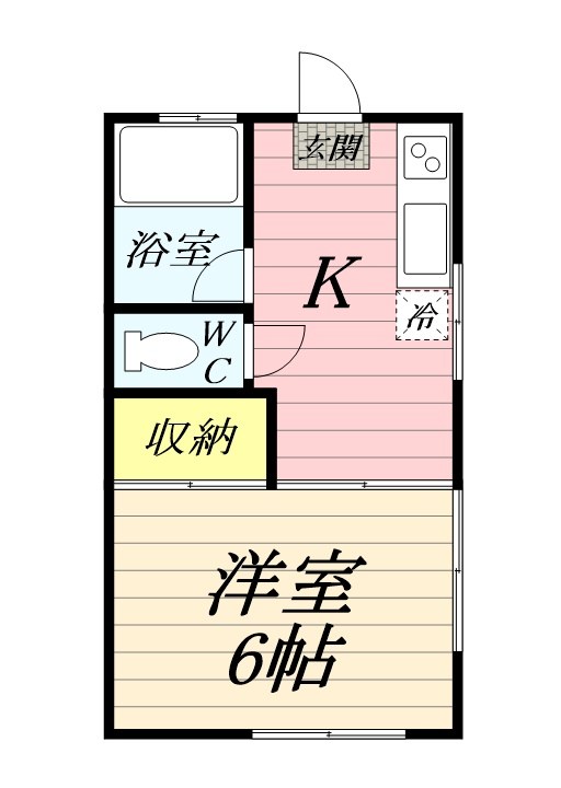 ルミエールB棟 101号室 間取り