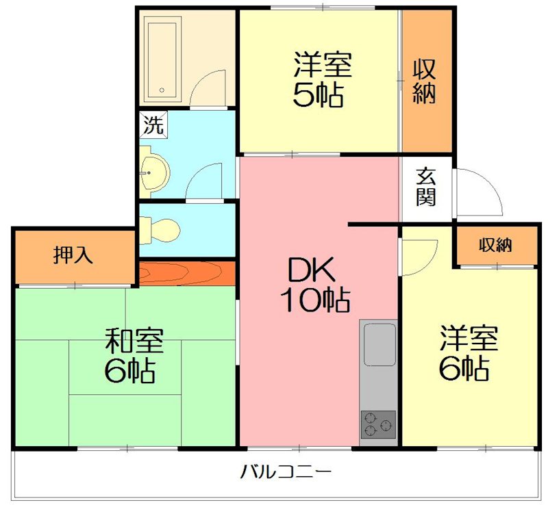 ロイヤルサイト 302号室 間取り