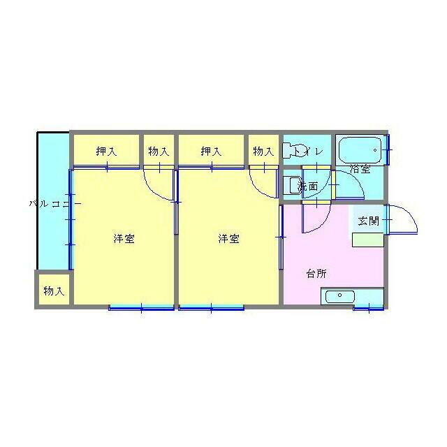 澤地アパート 203号室 間取り