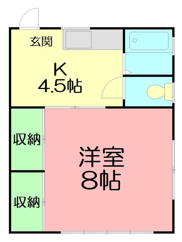 中ノ町荘　西棟 201号室 間取り