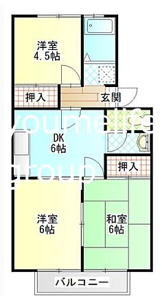 ハイツきくA 201号室 間取り