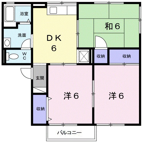シャトレ湯川Ｂ 201号室 間取り