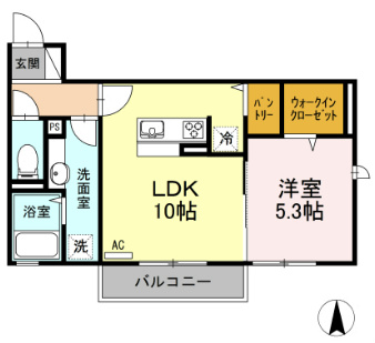 LSY47 202号室 間取り