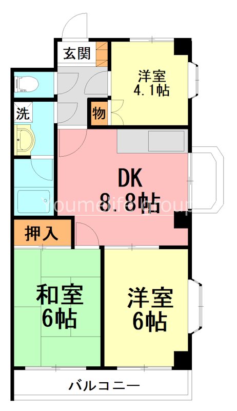 アークヒルズ佐須 301号室 間取り