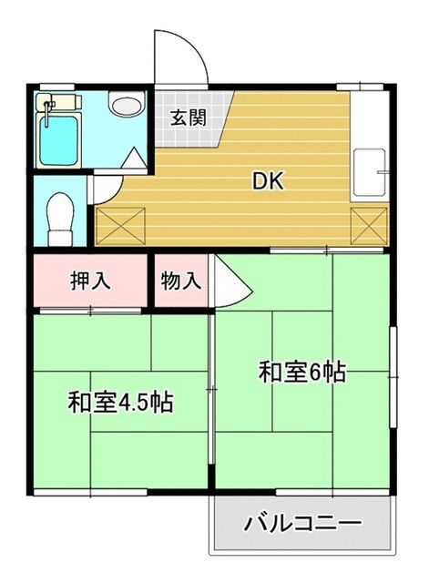 湘南ハイツ 101号室 間取り