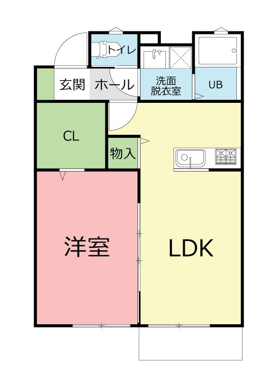 Aube鎌倉（オーブカマクラ） 102号室 間取り