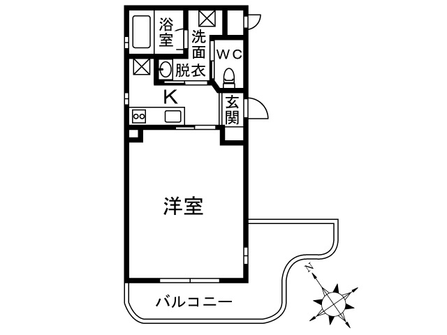 セルバ湘南 404号室 間取り