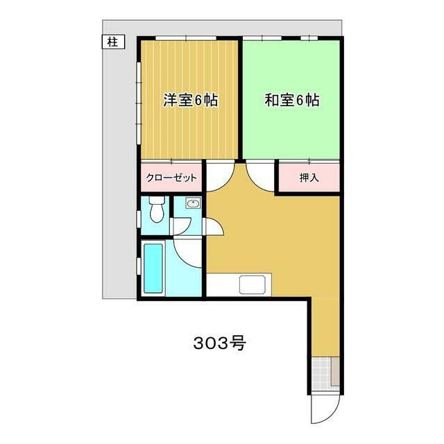 コーポ泉 303号室 間取り