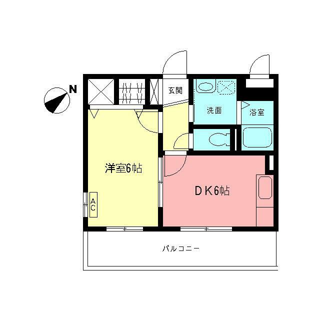 ジャルダン 303号室 間取り