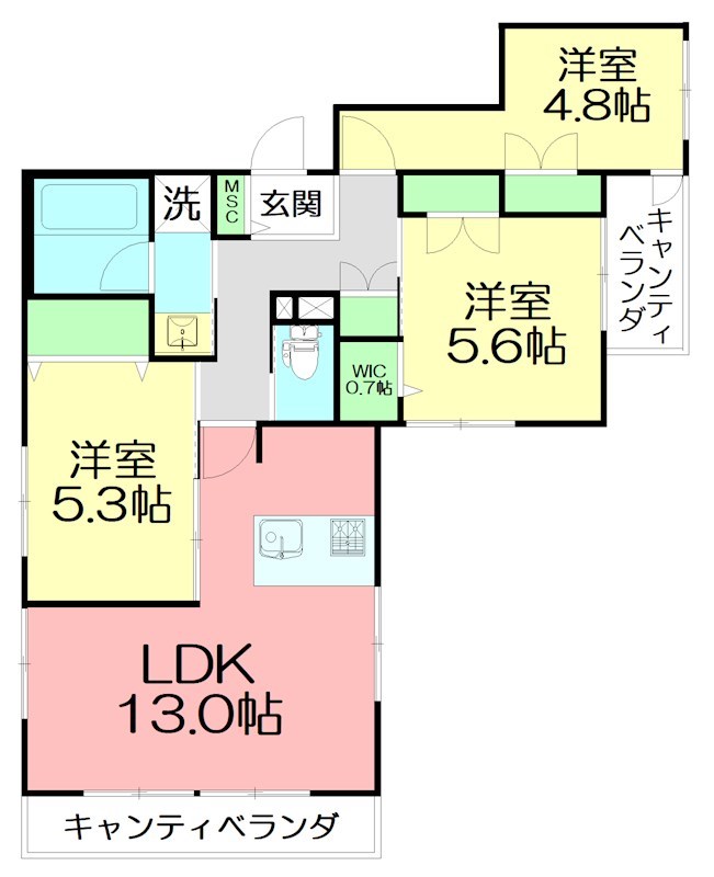 VILLA COAST.Ⅰ 202号室 間取り