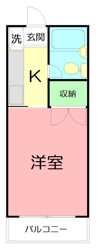 オリエントハイツ　ＮＯ．３ 106号室 間取り