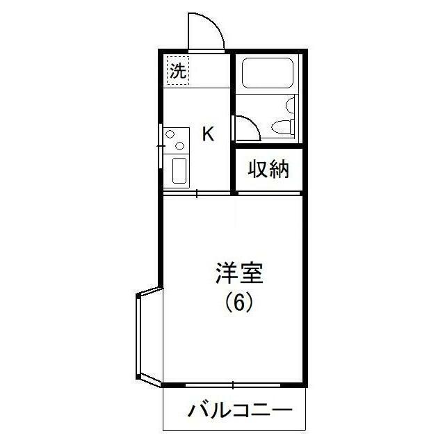 オリエントハイツ　ＮＯ．３ 201号室 間取り