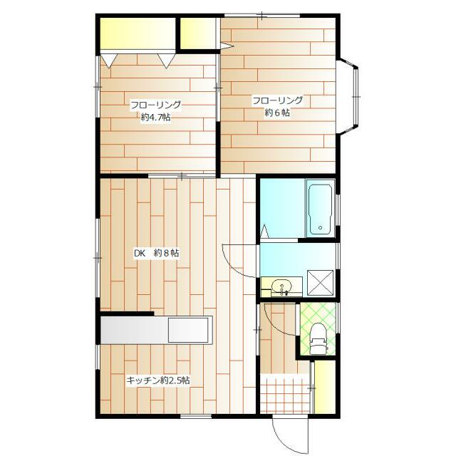エアリクスⅢ 1F号室 間取り
