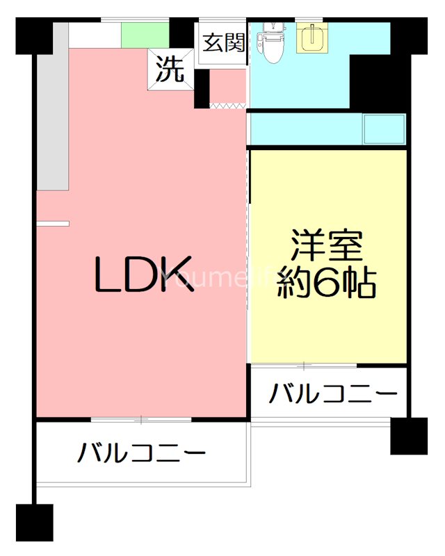 チサンマンション茅ヶ崎  306号室 間取り