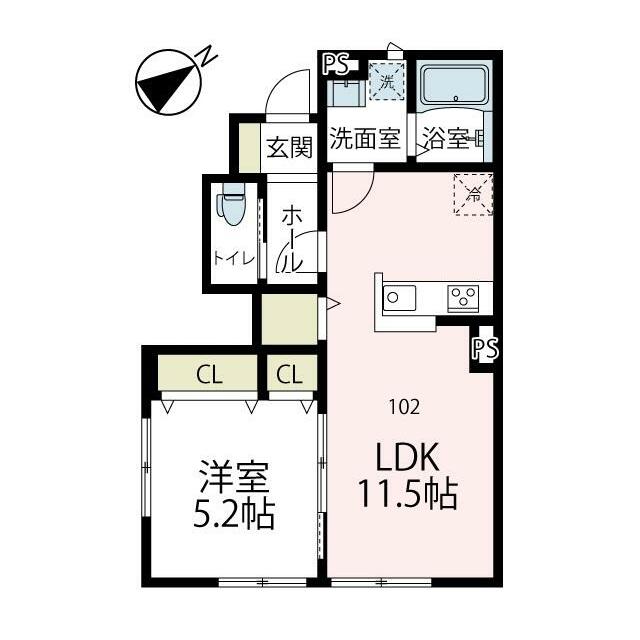 ヒルステージ本藤沢 102号室 間取り