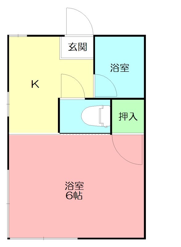 アーネス桔梗 1号室 間取り