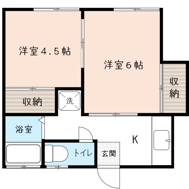 横山荘 202号室 間取り