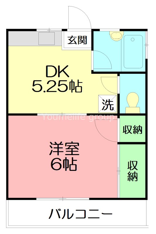 石塚荘Ⅱ 102号室 間取り